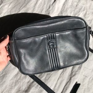 Vintage Etienne Aigner black leather purse